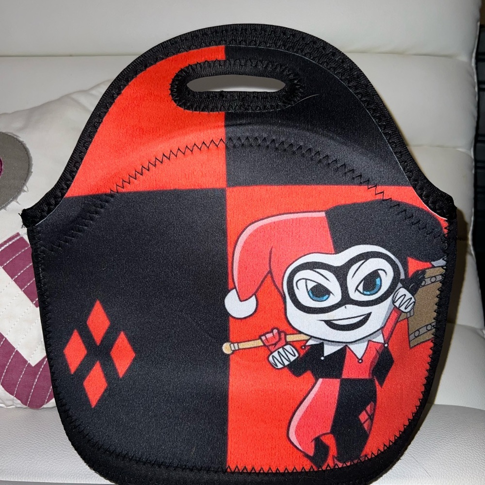 JUCHen Harley Quinn Lunch Tote with Adjustable Strap